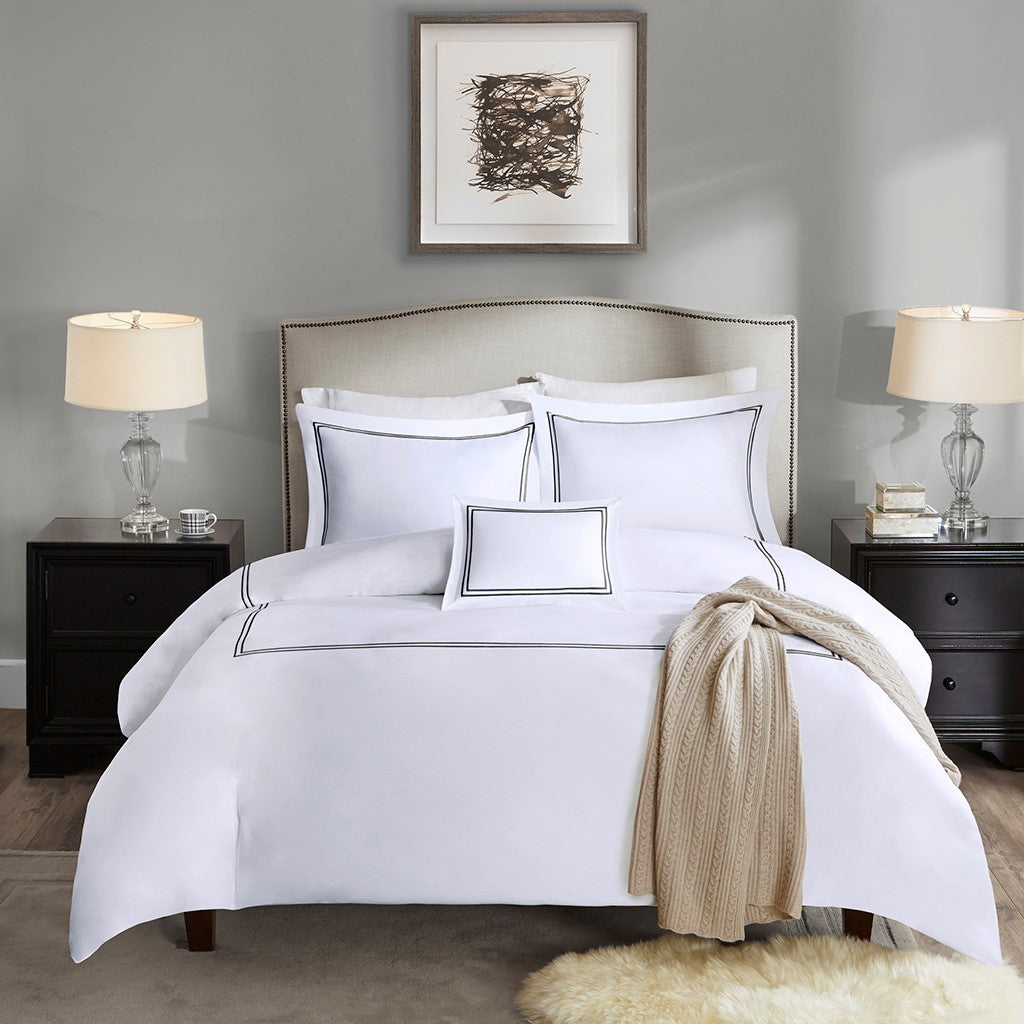 Luxury Collection 1000 TC Embroidered Cotton Sateen 5 PC Comforter Set