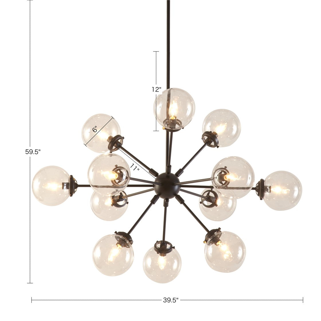 Antique Bronze Paige Chandelier