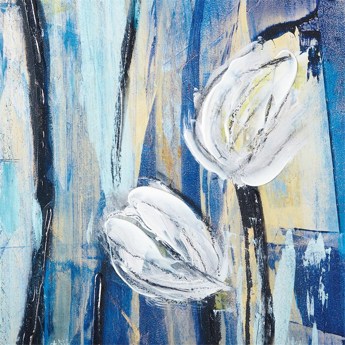 Ocean Breeze Blossom 4 Piece Set Gel Coat Printed on Canvas
