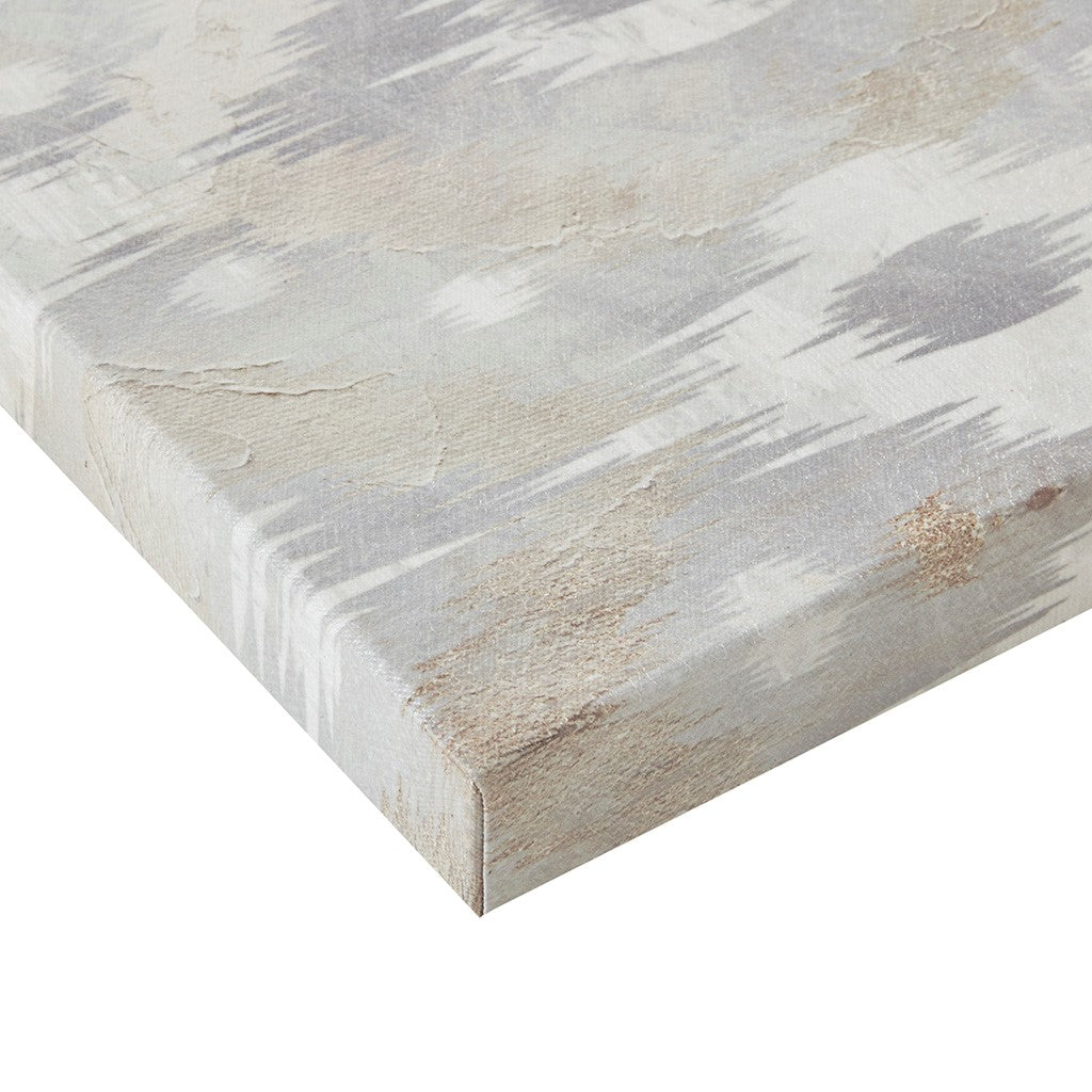 Watercolor Ikat Taupe Gel Coat Canvas 3 Piece Set