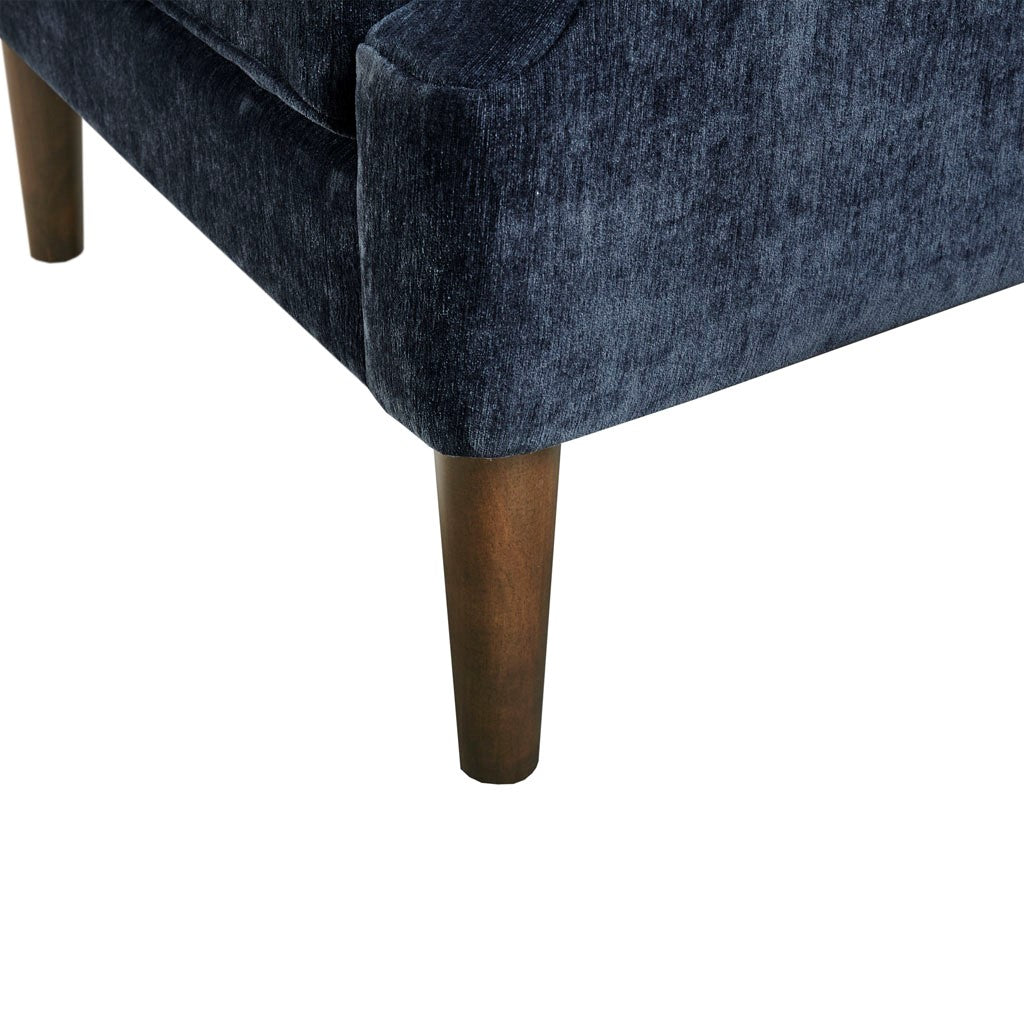 Qwen Button Tufted Navy Accent Chair