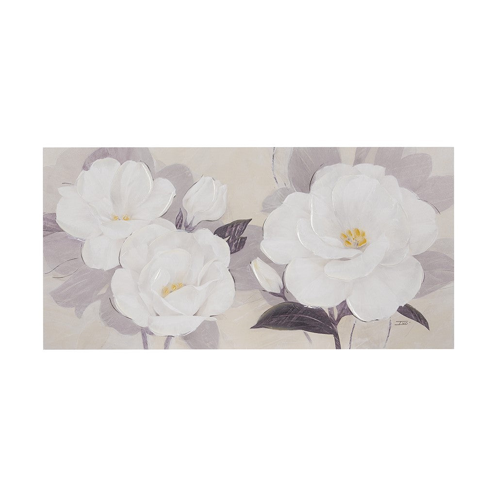 Midday Bloom Florals Paint Embellished Canvas