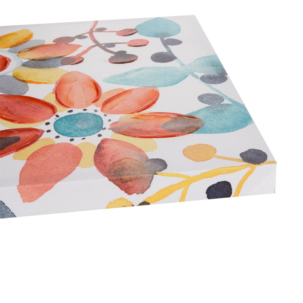 Sweet Florals Canvas With Hand Embellishment 2 Piece Set