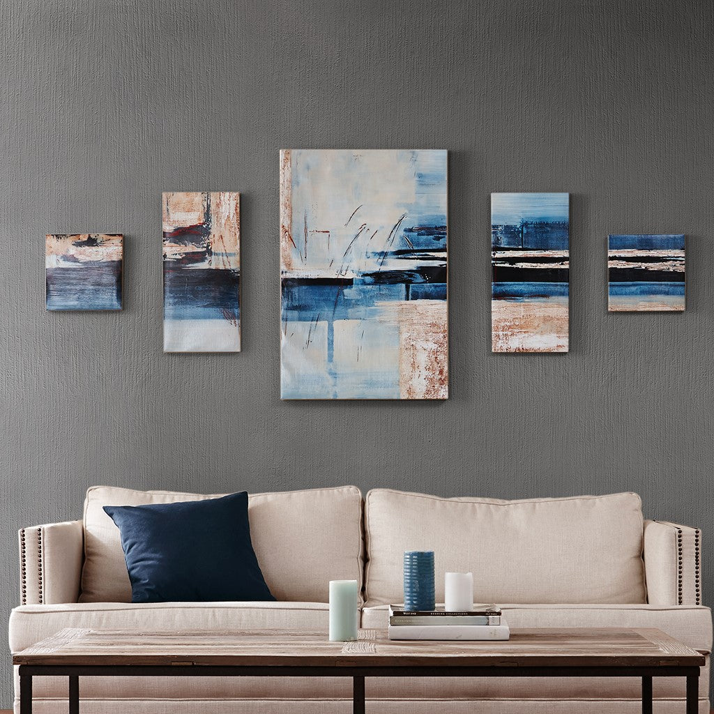 Overseas Printed Canvas with Gel Coat 5pcs Set