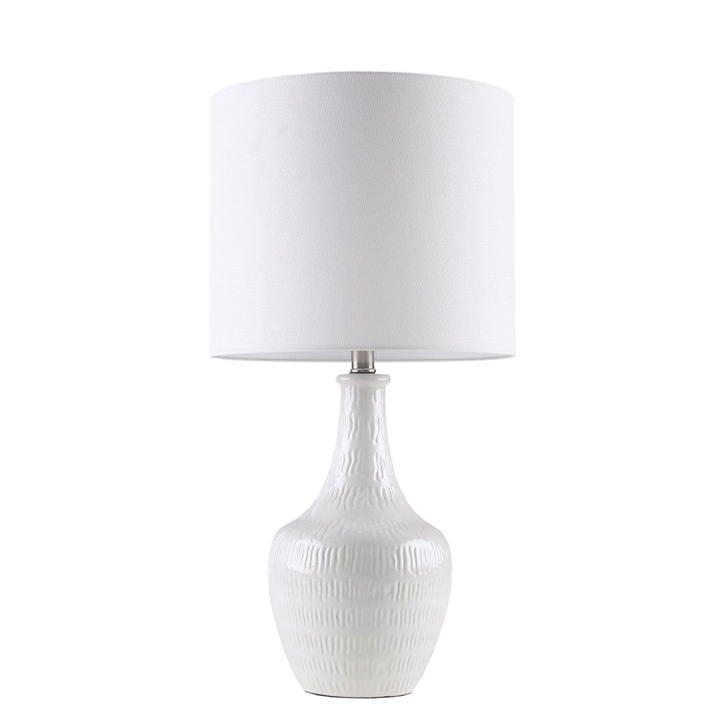 Celine Ceramic White Table Lamp