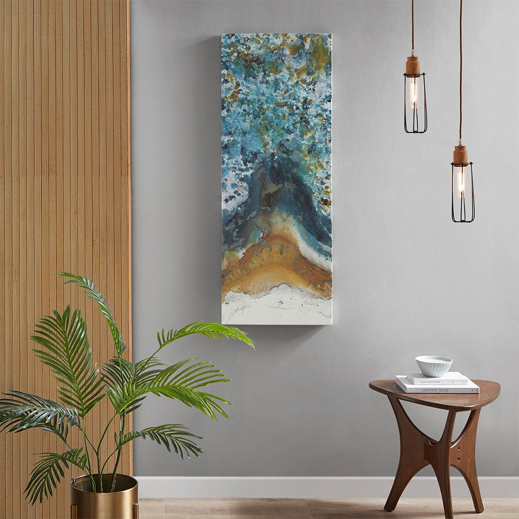 Shattering Rock Yellow Heavy Gel Coated Canvas