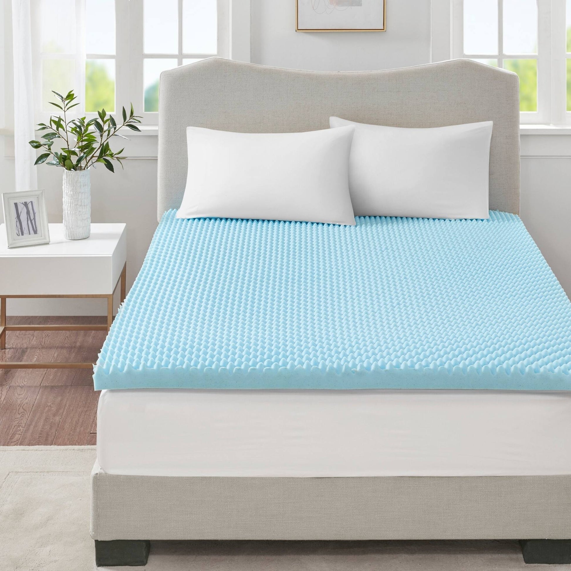 3" Gel Memory Foam Blue Mattress Topper Mattress Topper By Olliix/JLA HOME (E & E Co., Ltd)