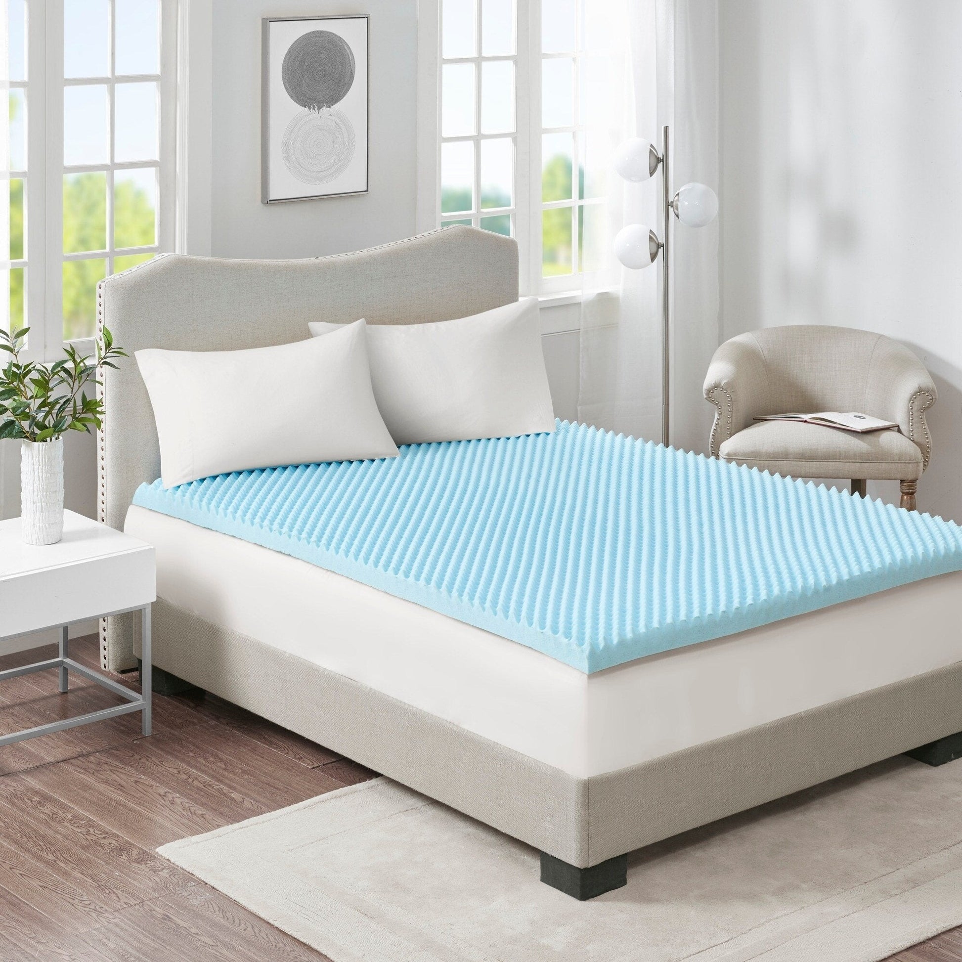 3" Gel Memory Foam Blue Mattress Topper Mattress Topper By Olliix/JLA HOME (E & E Co., Ltd)