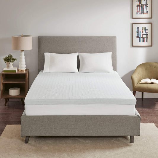 3" Gel Memory Foam with 3M Cover White Mattress Topper Mattress Topper By Olliix/JLA HOME (E & E Co., Ltd)