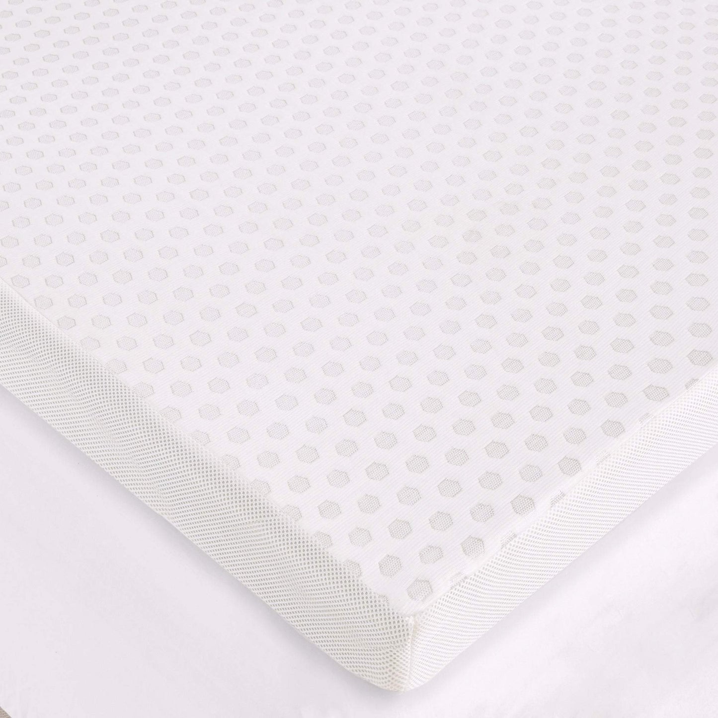 3" Gel Memory Foam with Cooling Cover White Mattress Topper Mattress Topper By Olliix/JLA HOME (E & E Co., Ltd)