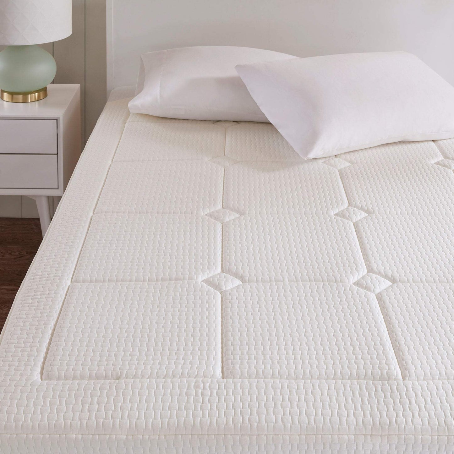 3" Quilted Memory Foam White Mattress Topper Mattress Topper By Olliix/JLA HOME (E & E Co., Ltd)