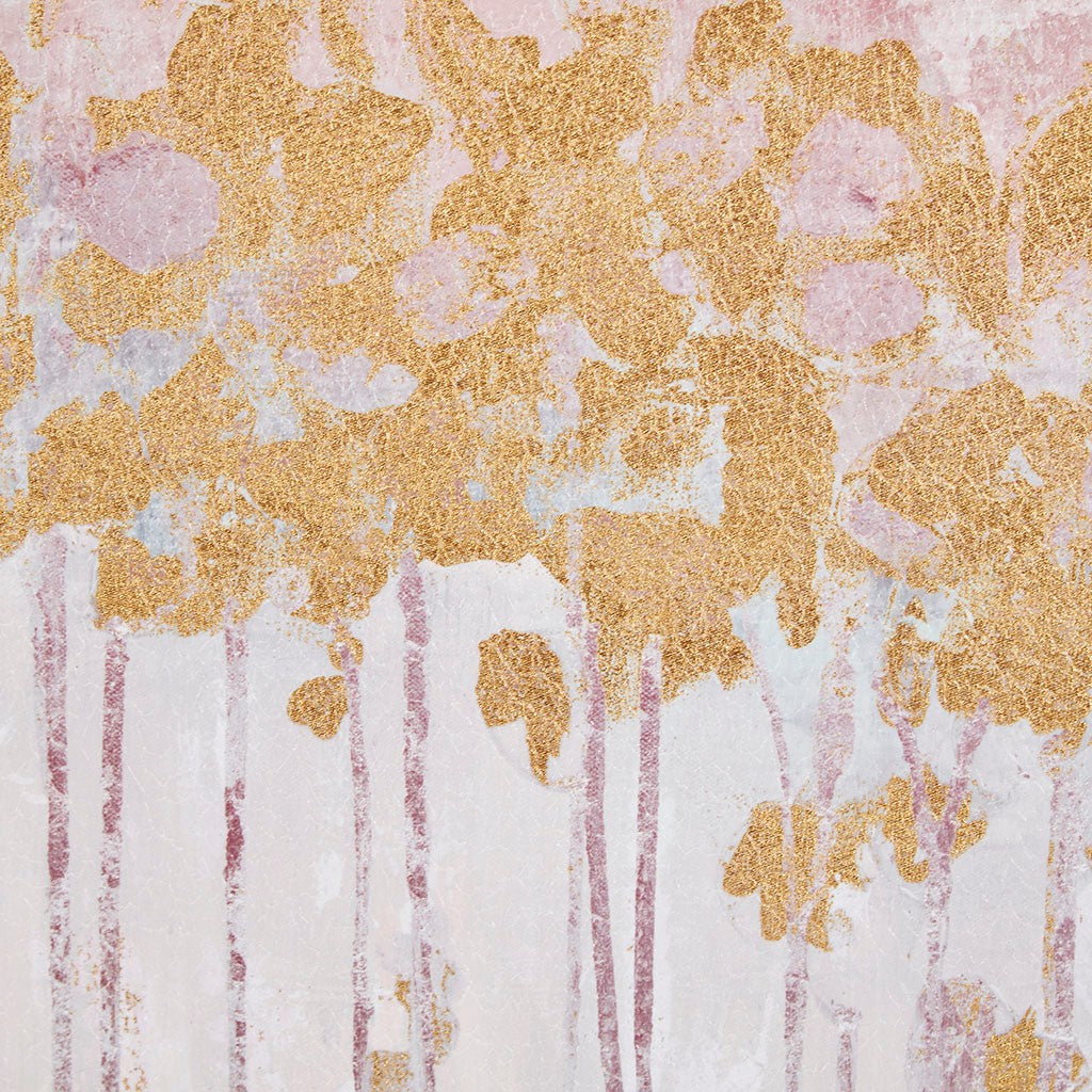 Dewy Forest Abstract Gel Coat Canvas with Metallic Foil Embellishment 3 Piece Set
