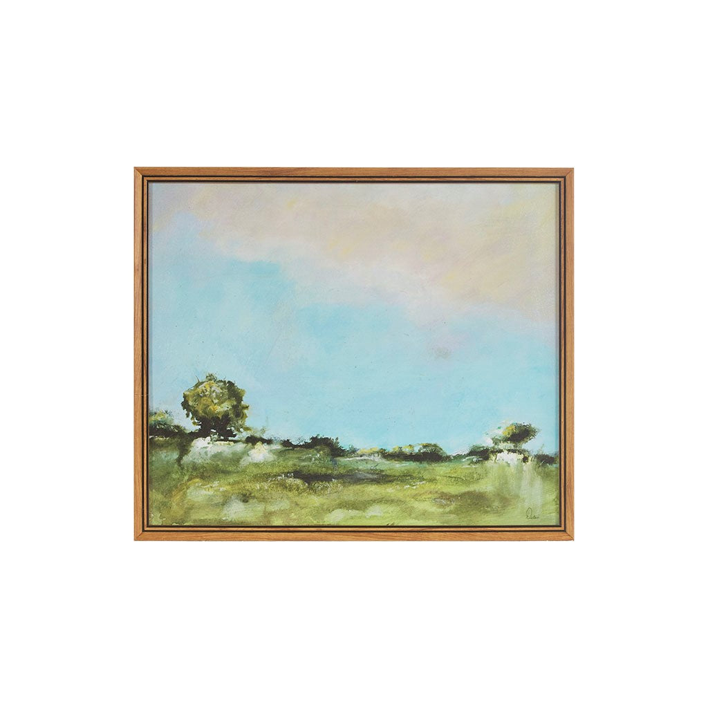 Across The Plains 2 Framed Gel Coated Canvas