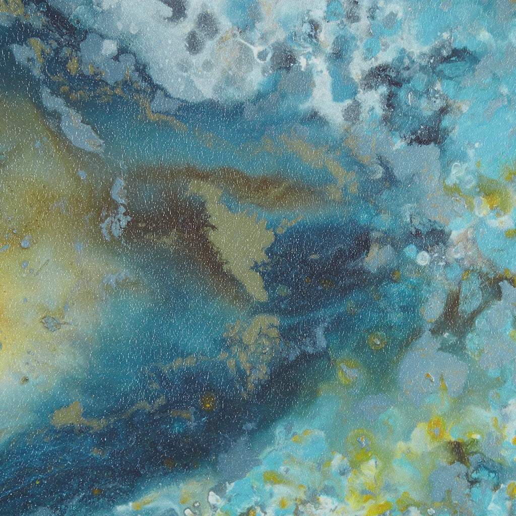 Shattering Rock Yellow Heavy Gel Coated Canvas