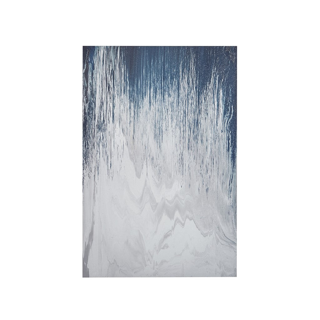 Abstracted Chevron Navy Canvas with Heavy Gel Coat