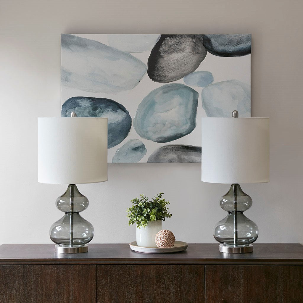 Ellipse Gray Table Lamp Set of 2