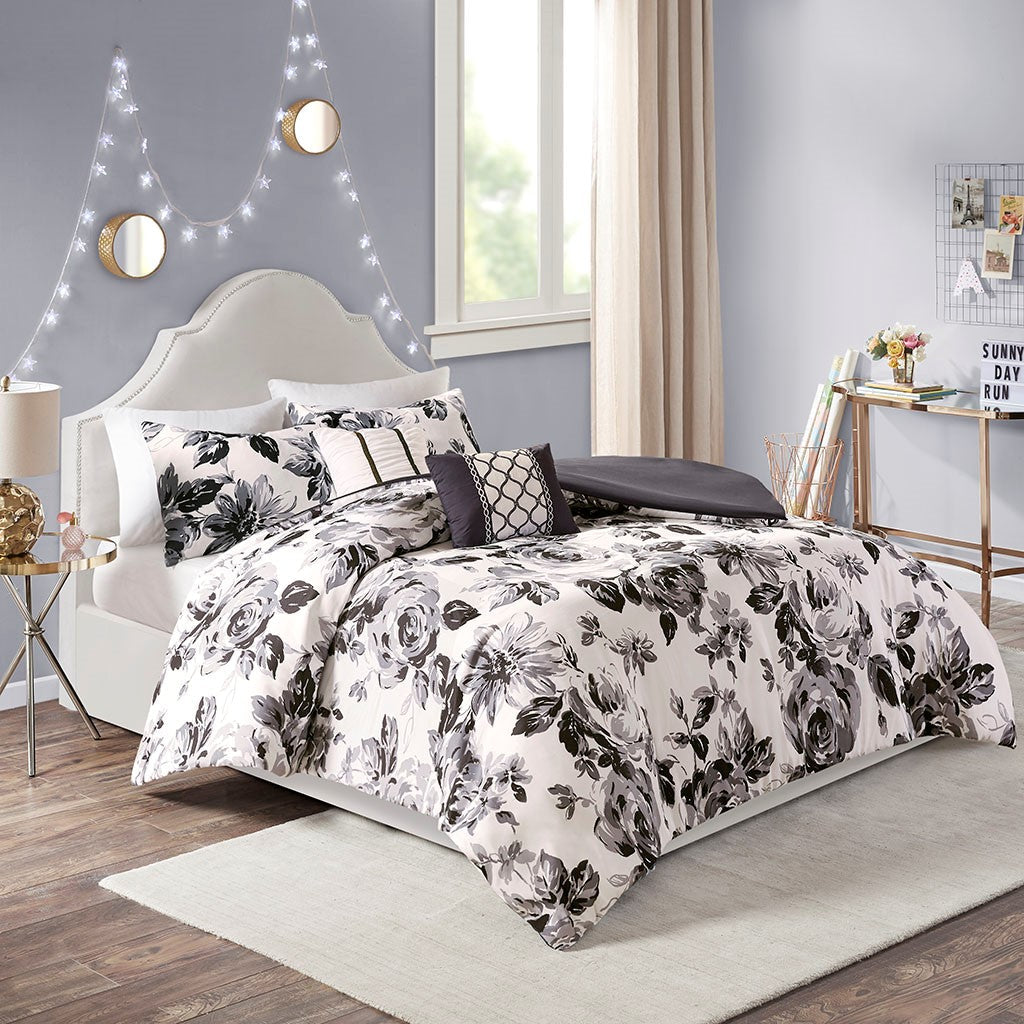 Dorsey Floral Print Duvet Cover Set