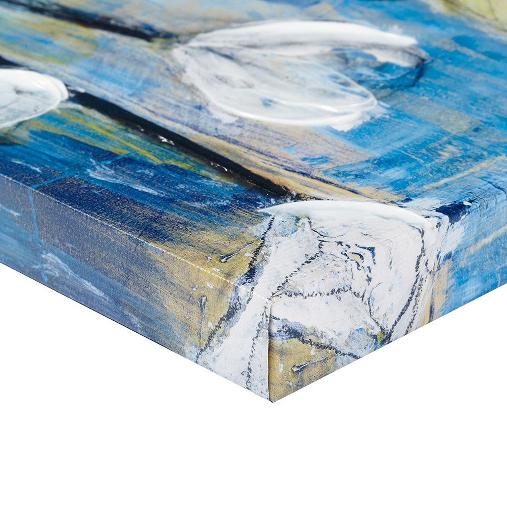 Ocean Breeze Blossom 4 Piece Set Gel Coat Printed on Canvas