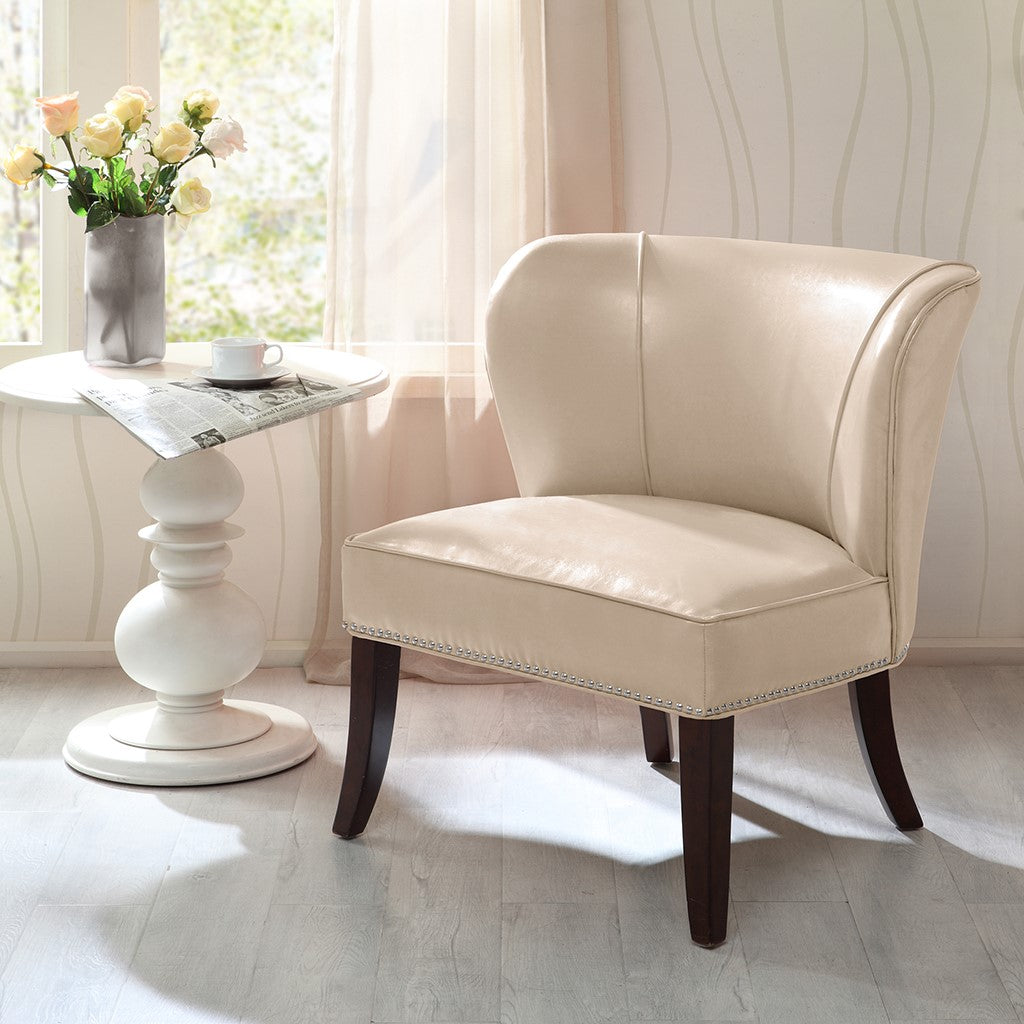 Hilton Armless Ivory Accent Chair