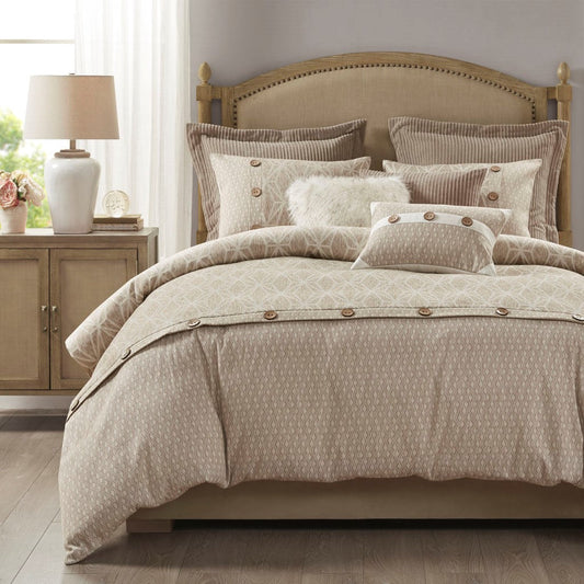 Grace Geometric Jacquard Comforter Set