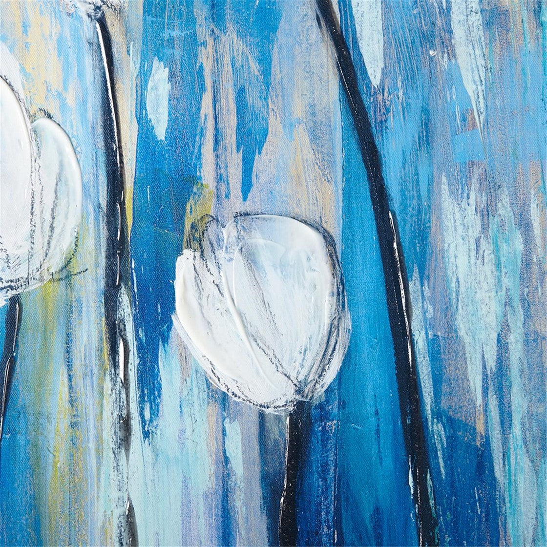 Ocean Breeze Blossom 4 Piece Set Gel Coat Printed on Canvas