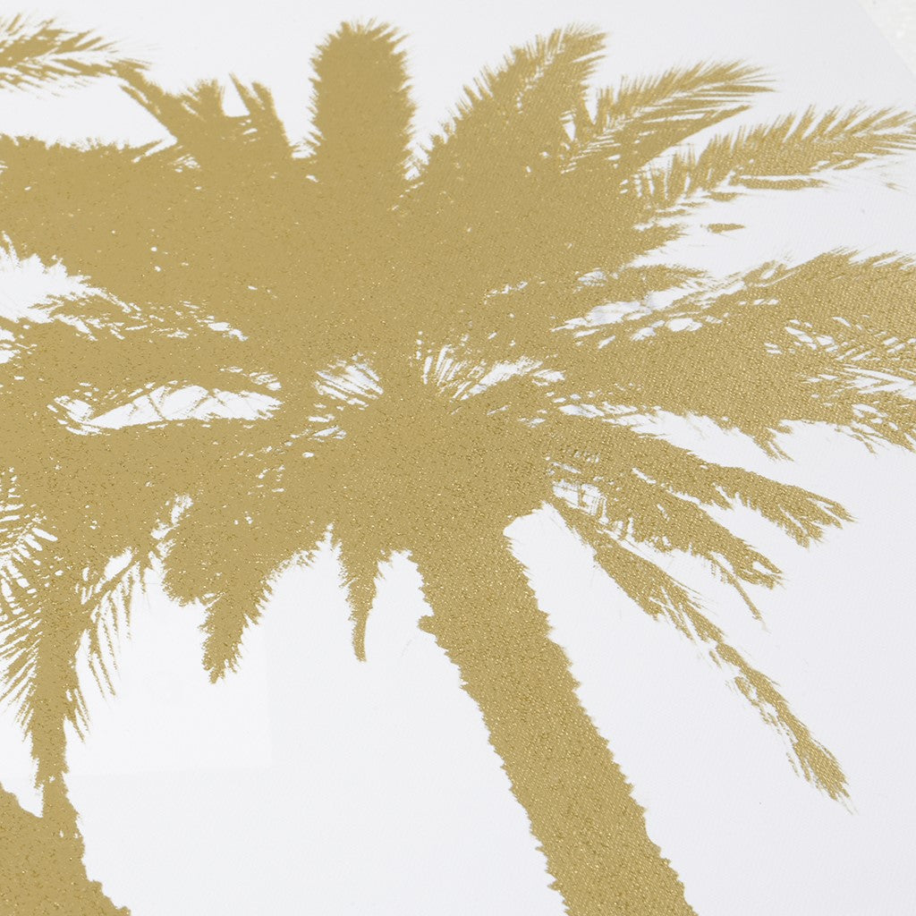 Gold Palms Gold Foil Embellished Canvas