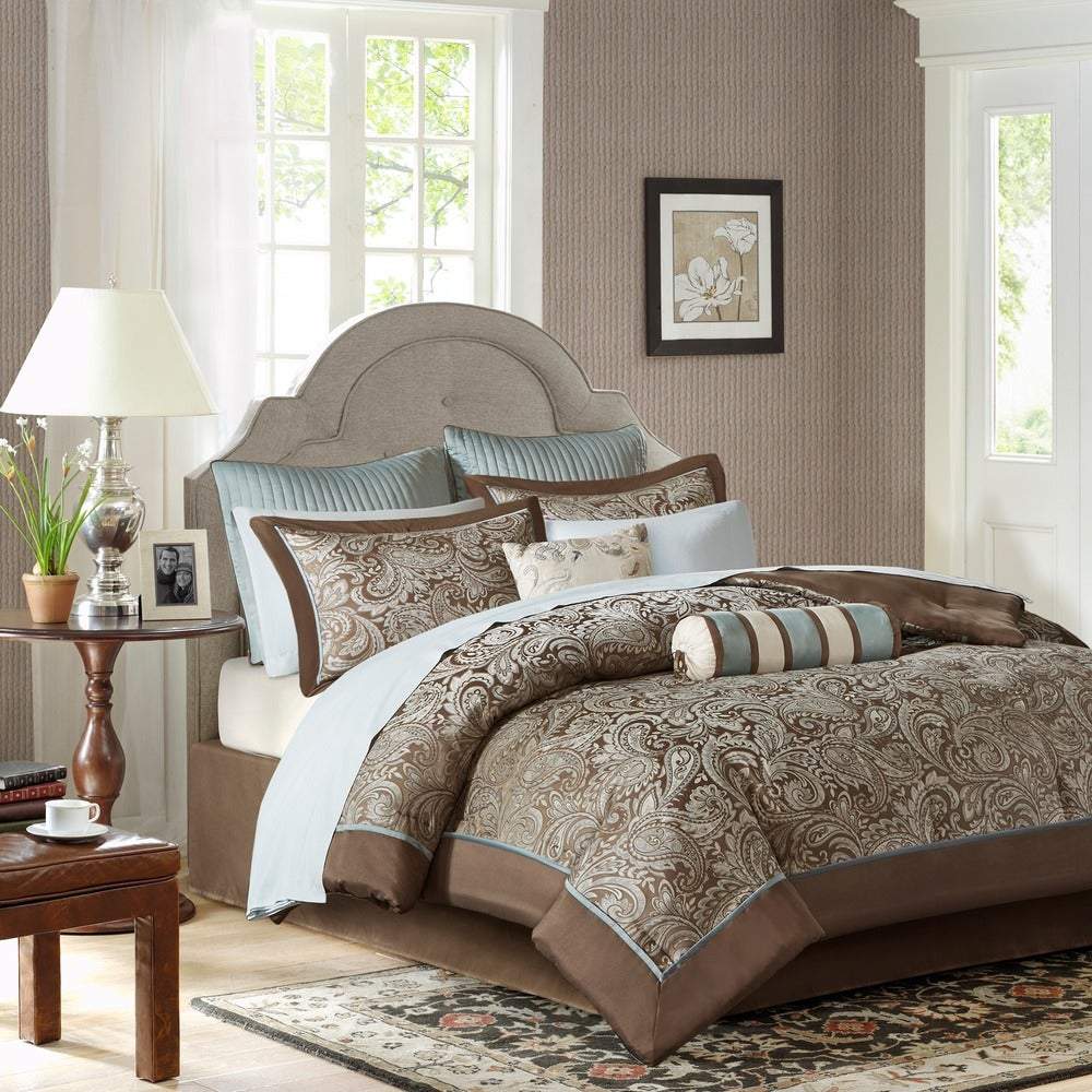 Aubrey Blue 12-Piece Comforter Set Comforter Sets By Olliix/JLA HOME (E & E Co., Ltd)