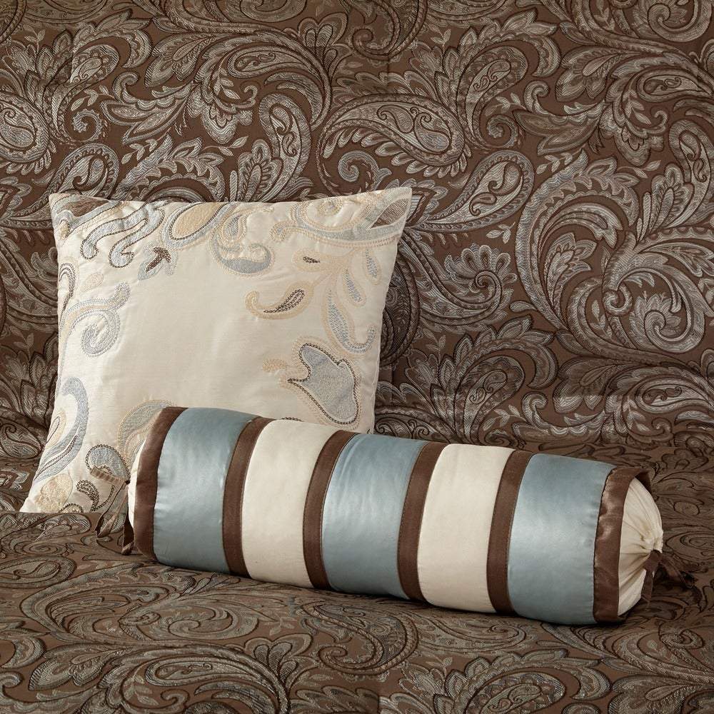 Aubrey Blue 12-Piece Comforter Set Comforter Sets By Olliix/JLA HOME (E & E Co., Ltd)