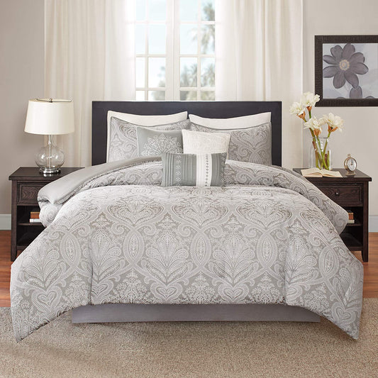 Averly Grey 7-Piece Comforter Set Comforter Sets By Olliix/JLA HOME (E & E Co., Ltd)