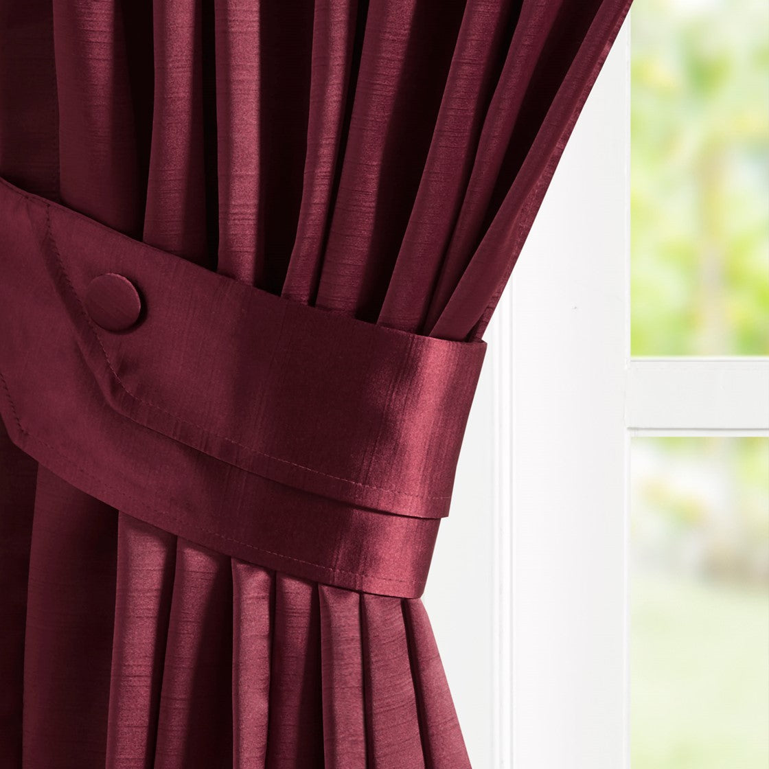 Avignon Pleat Curtain Panel with Tieback (Single)