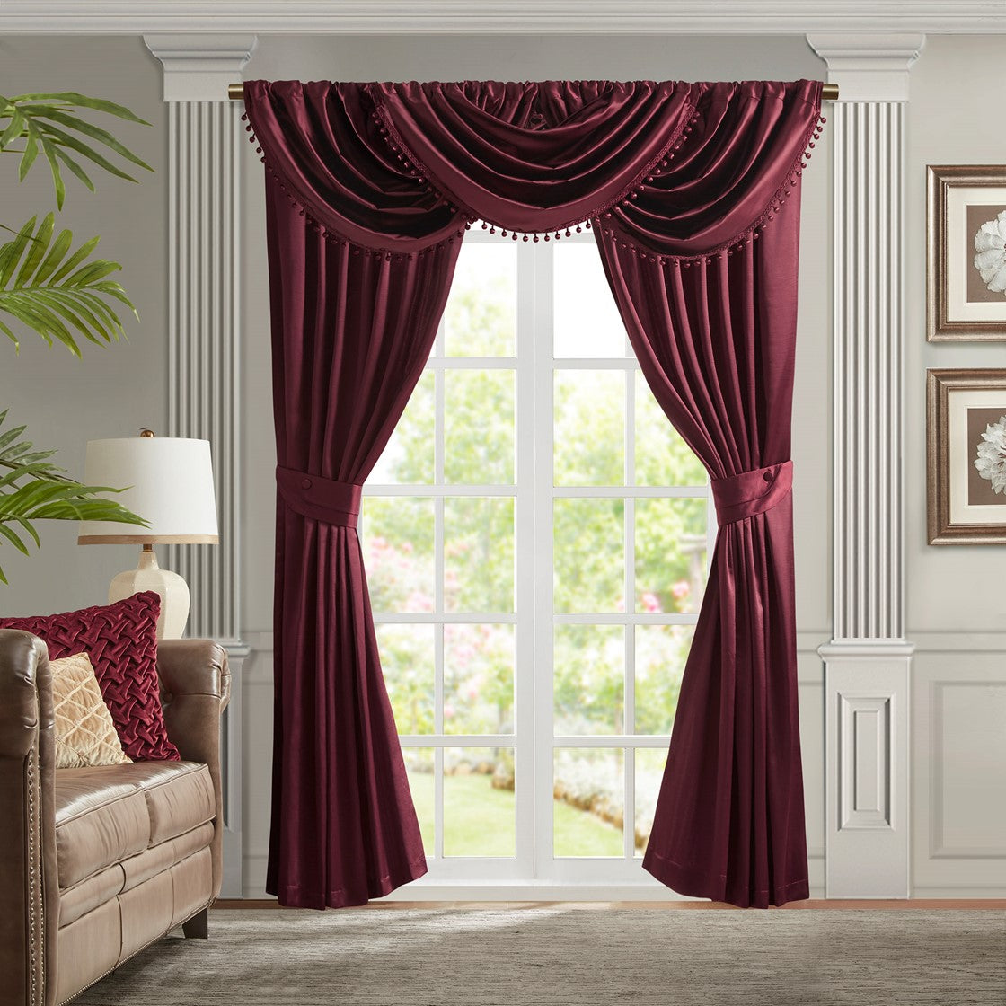 Avignon Pleat Curtain Panel with Tieback (Single)