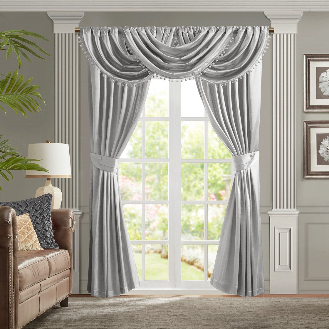 Avignon Pleat Curtain Panel with Tieback (Single)