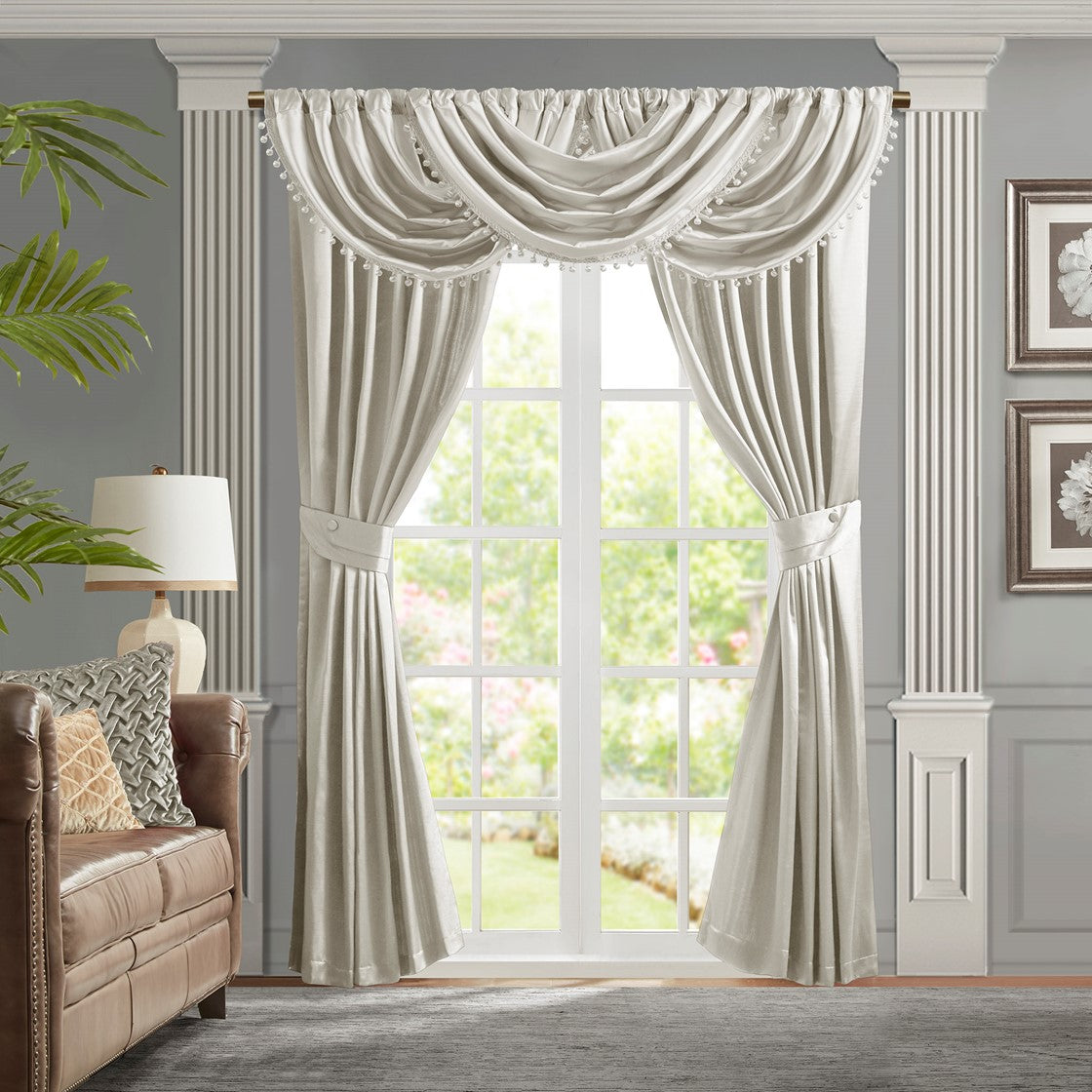 Avignon Pleat Curtain Panel with Tieback (Single)