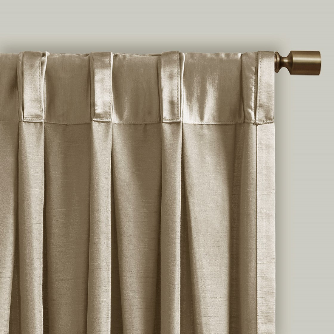 Avignon Pleat Curtain Panel with Tieback (Single)