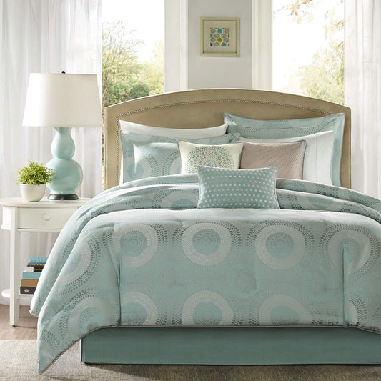Baxter Blue 7-Piece Comforter Set Comforter Sets By Olliix/JLA HOME (E & E Co., Ltd)