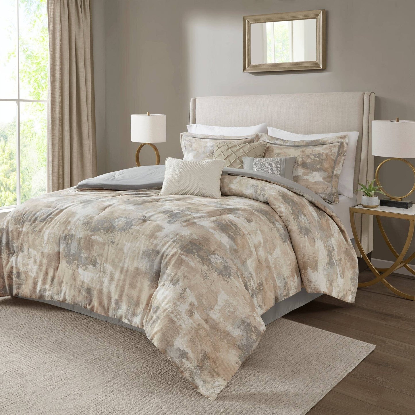 Beacon Gray 7-Piece Comforter Set Comforter Sets By Olliix/JLA HOME (E & E Co., Ltd)