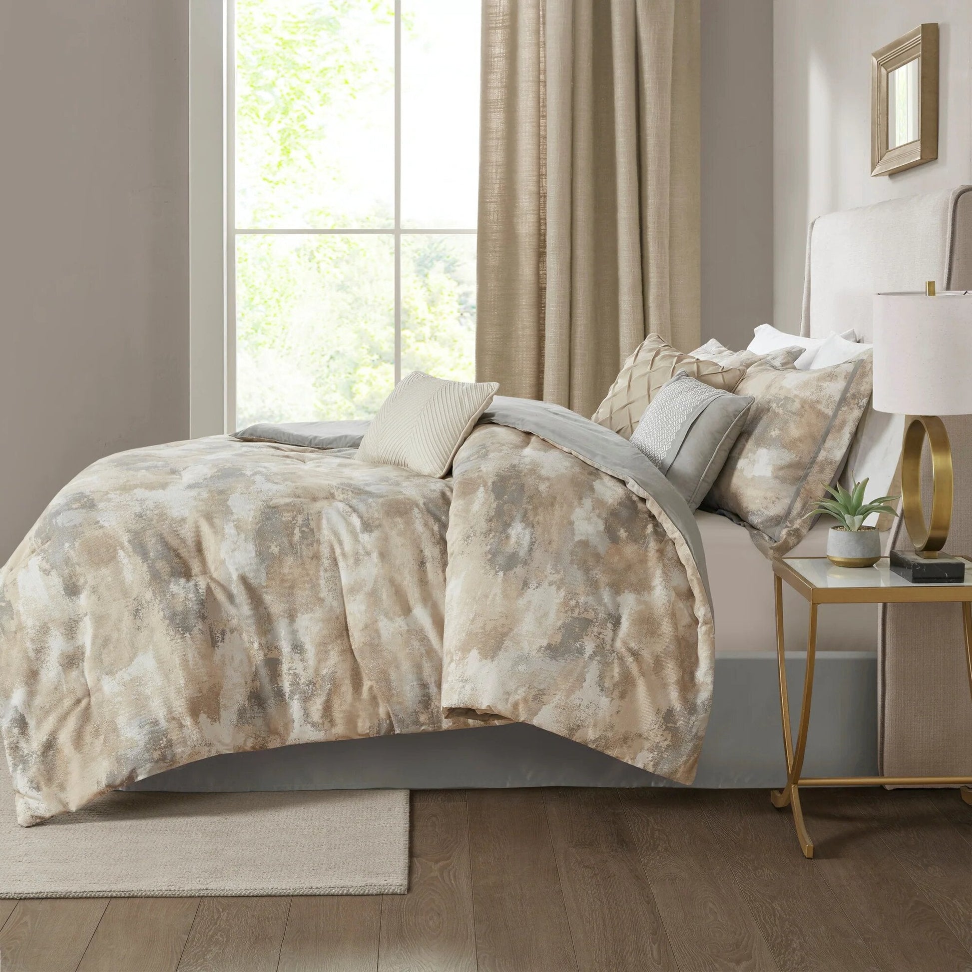 Beacon Gray 7-Piece Comforter Set Comforter Sets By Olliix/JLA HOME (E & E Co., Ltd)