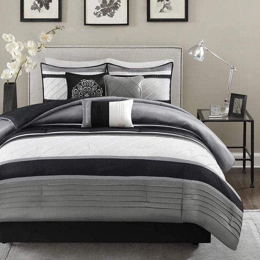 Blaire Grey 7-Piece Comforter Set Comforter Sets By Olliix/JLA HOME (E & E Co., Ltd)