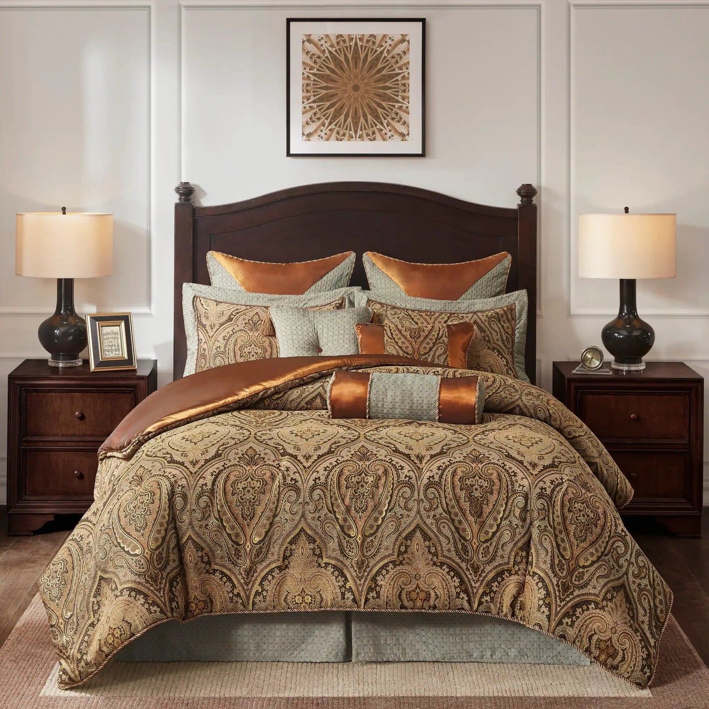 Canovia Springs Brown 10-Piece Comforter Set Comforter Sets By Olliix/JLA HOME (E & E Co., Ltd)