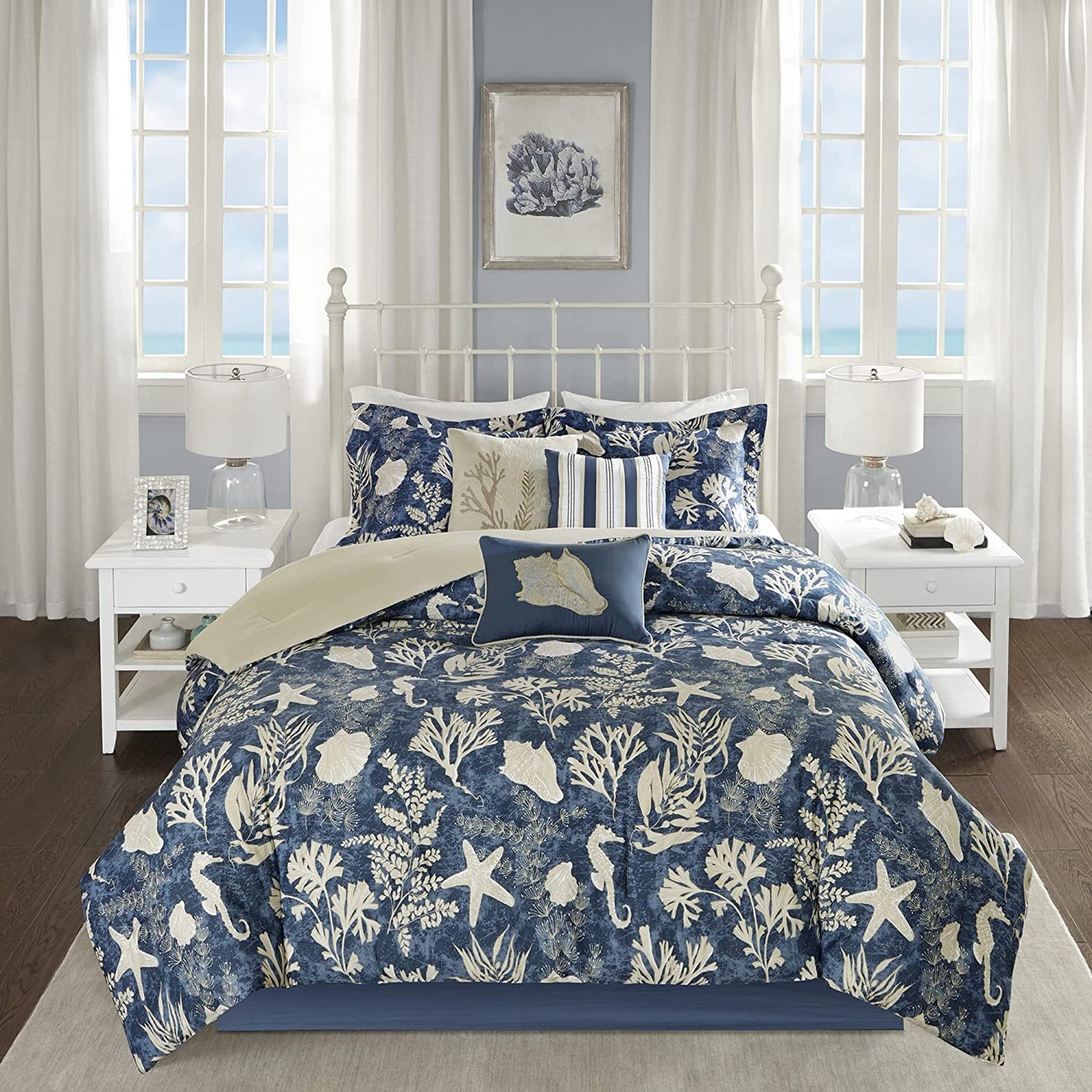 Atlanta Blue 7-Piece Comforter Set Comforter Sets By Olliix/JLA HOME (E & E Co., Ltd)