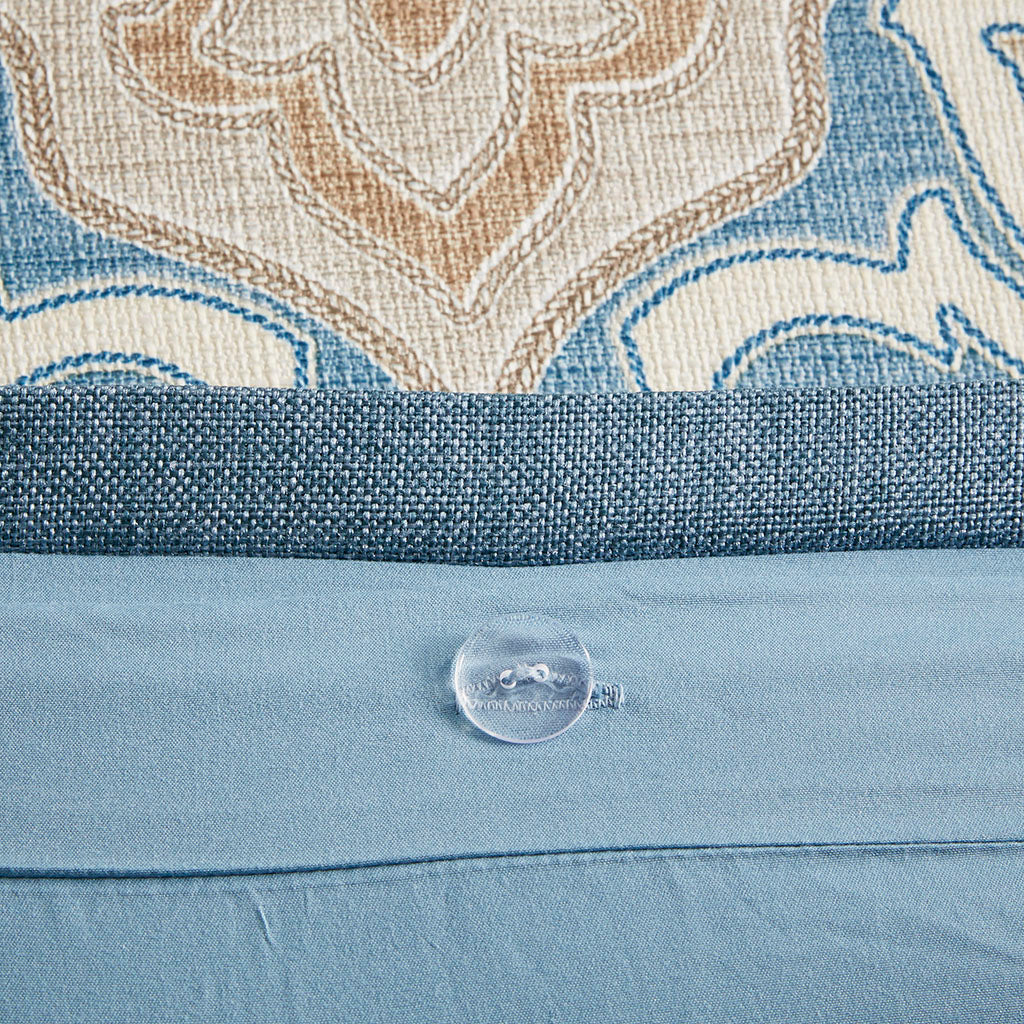 Caspian Medallion Print Comforter Set with Euro Shams and Dec Pillows
