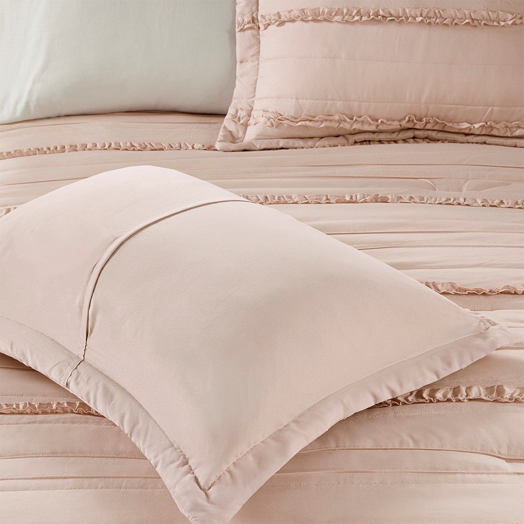 Jersey City Pink 5-Piece Comforter Set Comforter Sets By Olliix/JLA HOME (E & E Co., Ltd)