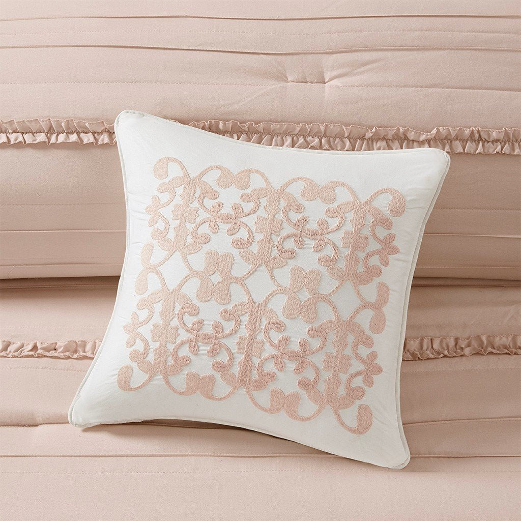 Jersey City Pink 5-Piece Comforter Set Comforter Sets By Olliix/JLA HOME (E & E Co., Ltd)