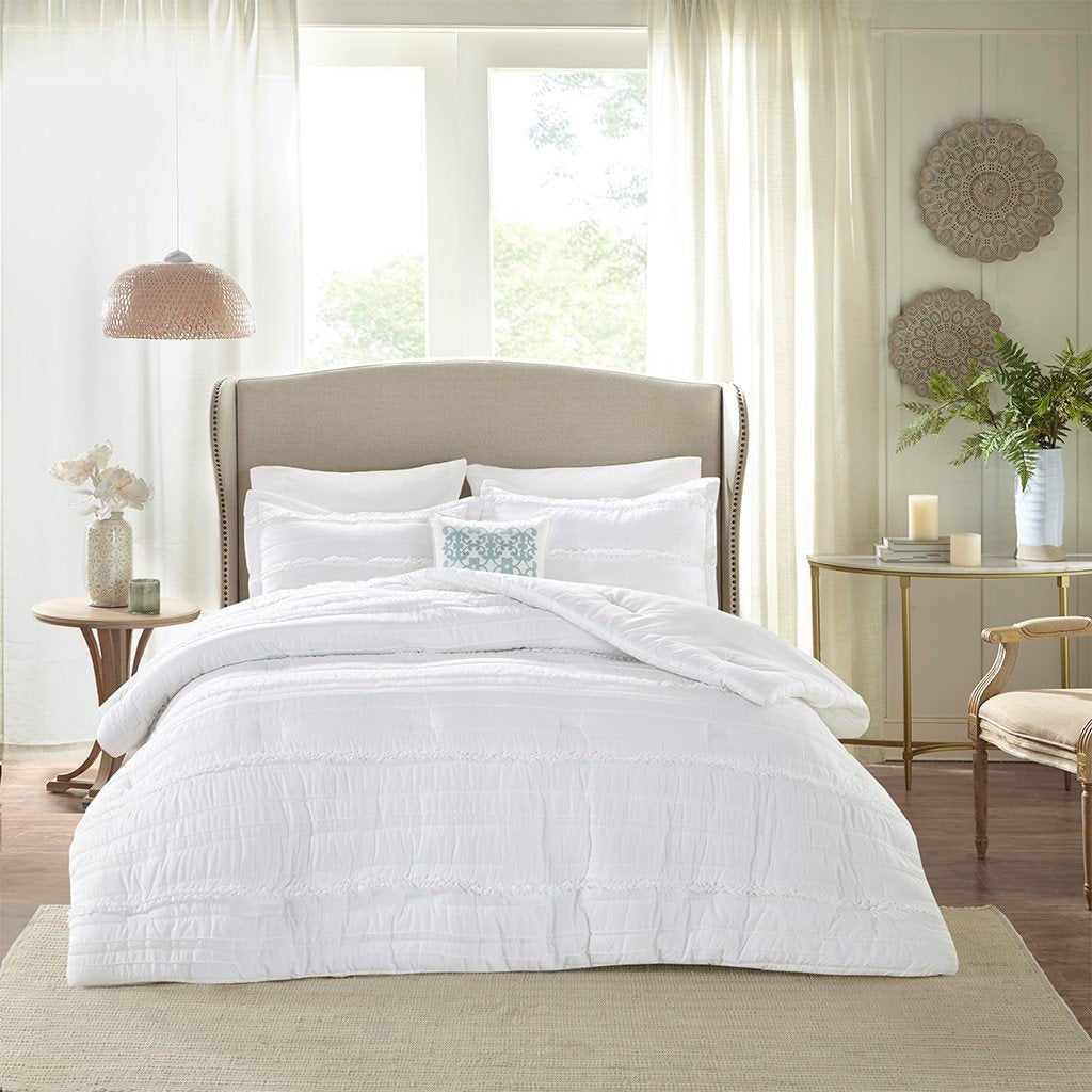 Chesapeake White 5-Piece Comforter Set Comforter Sets By Olliix/JLA HOME (E & E Co., Ltd)