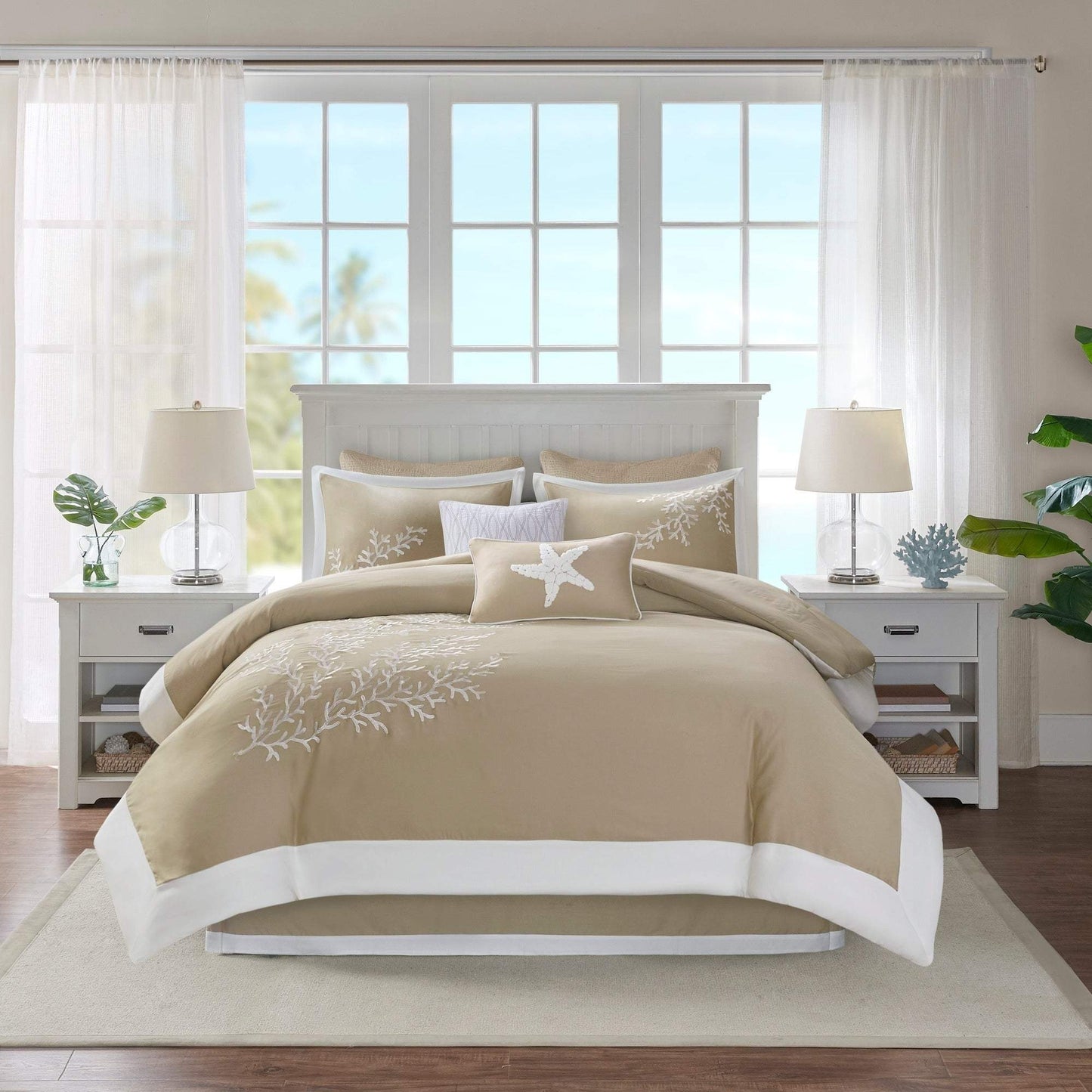 Coastline Khaki 6-Piece Comforter Set