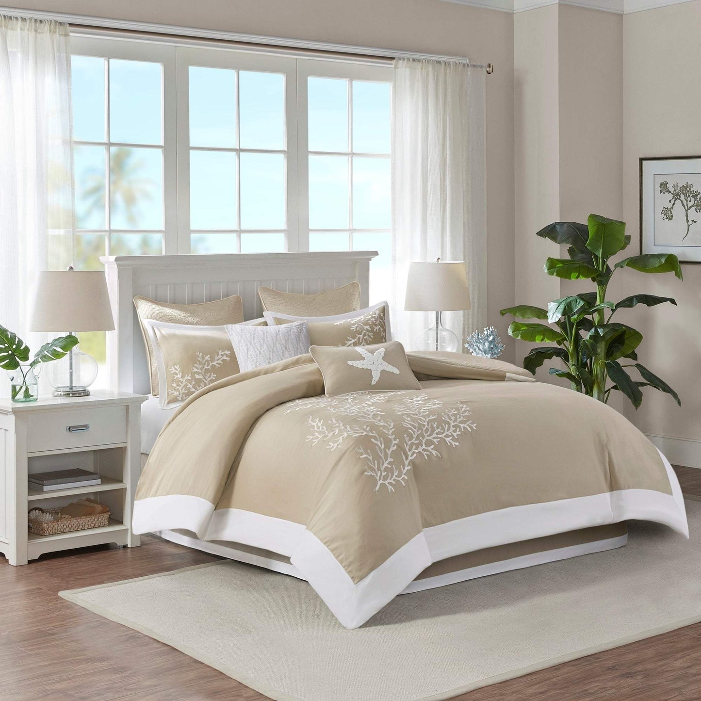 Coastline Khaki 6-Piece Comforter Set