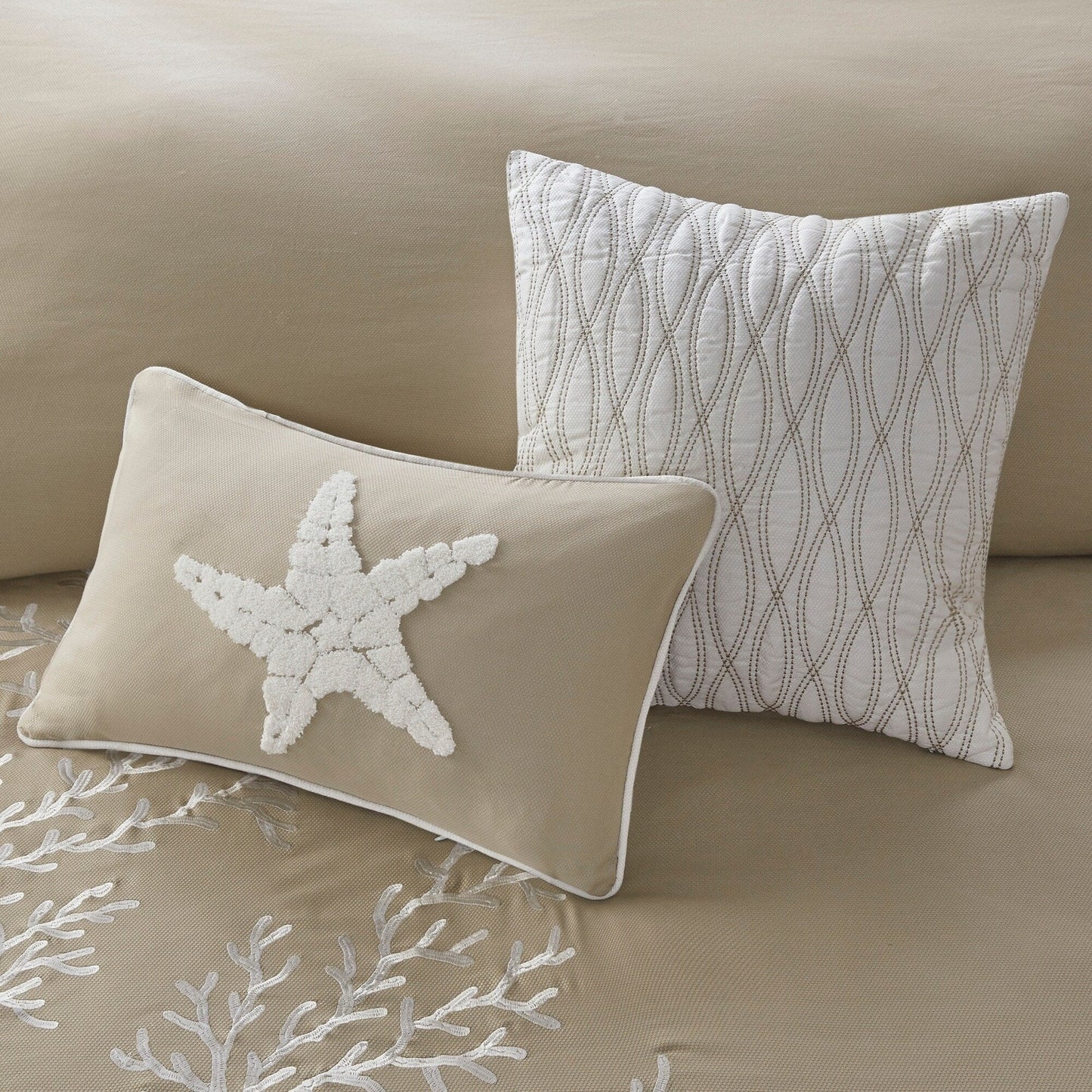 Coastline Khaki 6-Piece Comforter Set