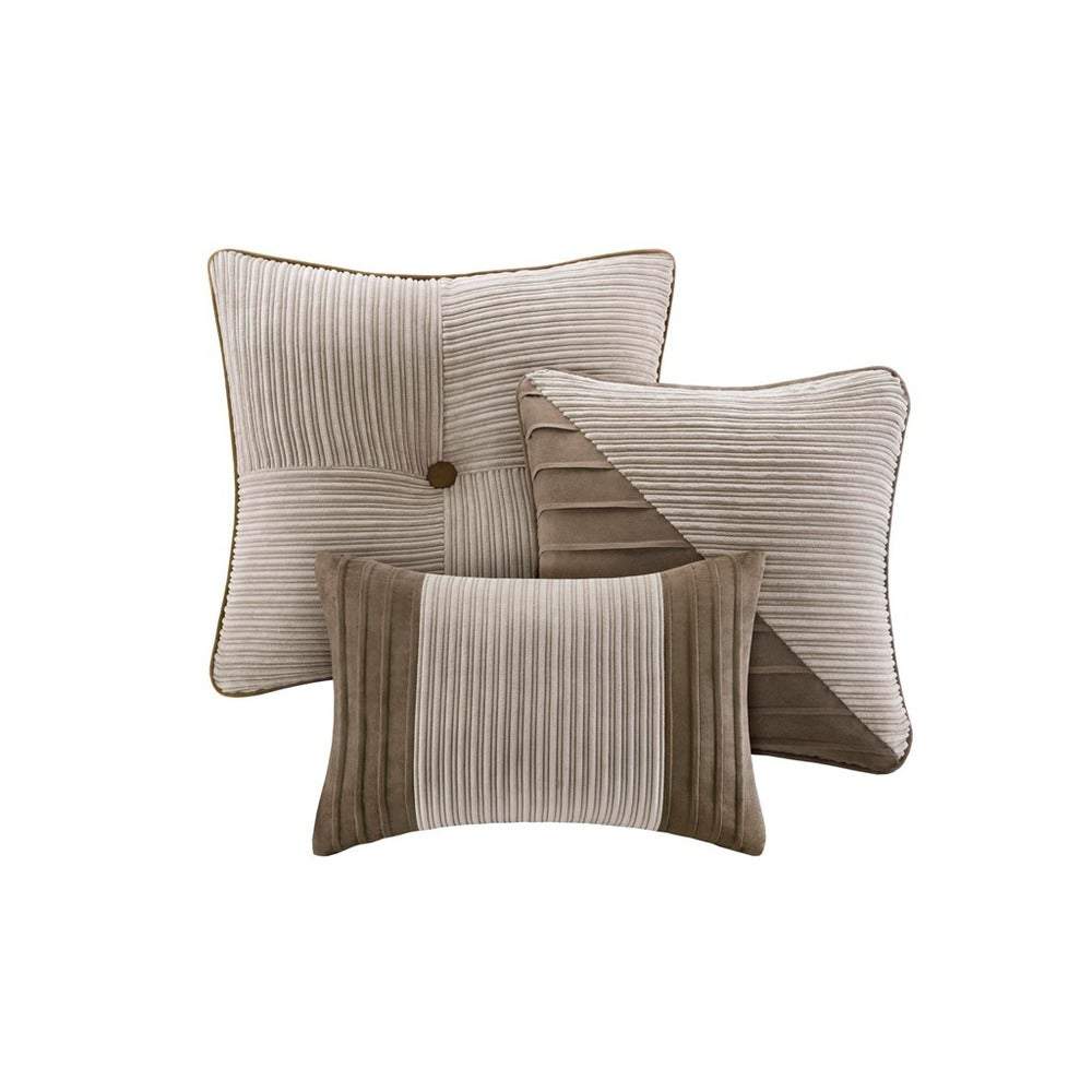 Dallas Taupe 7-Piece Comforter Set Comforter Sets By Olliix/JLA HOME (E & E Co., Ltd)