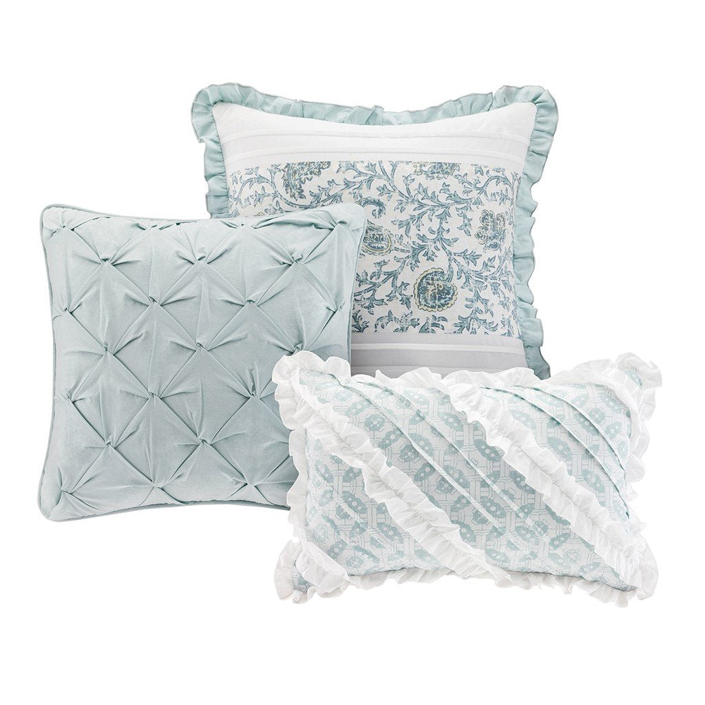 Dawn Blue 9-Piece Comforter Set Comforter Sets By Olliix/JLA HOME (E & E Co., Ltd)