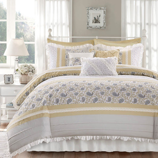 Dawn Yellow 9-Piece Comforter Set Comforter Sets By Olliix/JLA HOME (E & E Co., Ltd)